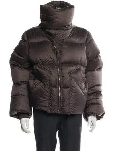 Pre-owned Rick Owens Puffer Coat W/ Tags In Brown