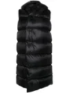 Rick Owens Oversized Quilted Knit-paneled Shell Hooded Down Jacket In Schwarz