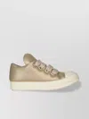 Rick Owens Puffer Low-top Sneakers With Jumbo Laces In Neutral