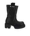 Rick Owens Block Heel Mid-calf Leather Boots In Black