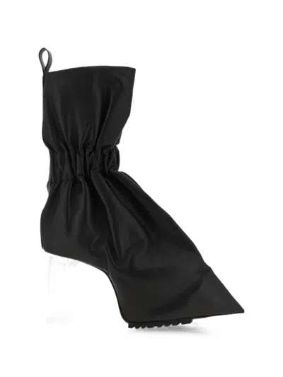 Rick Owens Pull On Cuffed Taquito Ankle Boots In Black