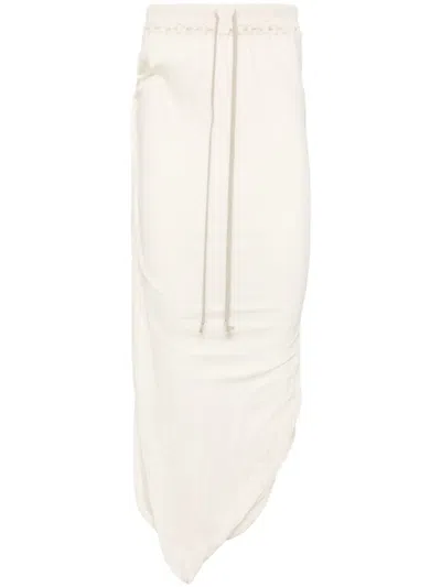 Rick Owens Off-white Hollywood Pull On Pillar Skirt In 41 Dinge