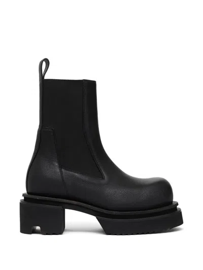 Rick Owens Pull-tab Boots In Black