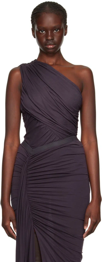 Rick Owens Purple Amira Tank Top In 163 Deep Purple