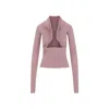 Rick Owens Purple Cupro Prong T-shirt For Women From Ss24 Collection In Purple