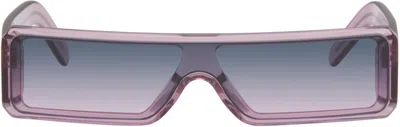 Rick Owens Purple Geth Sunglasses In Metallic