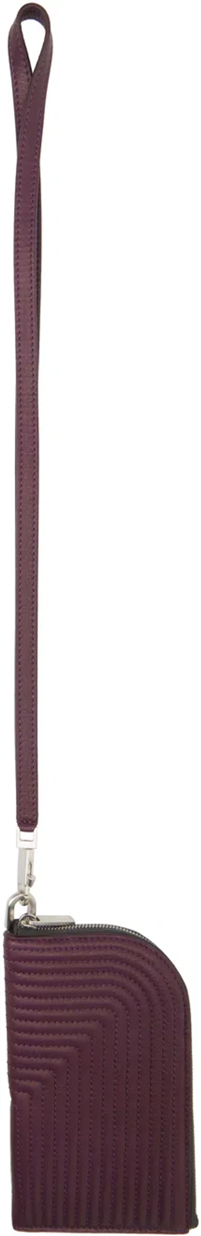 Rick Owens Purple Neckwallet Wallet In 33 Amethyst