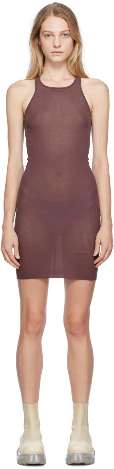 Rick Owens Purple Tank Minidress In 33 Amethyst