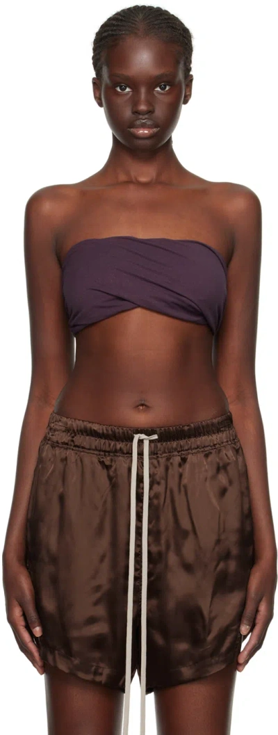 Rick Owens Purple Twisted Camisole In 163 Deep Purple