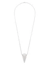 Rick Owens Silver Hollywood Pyramid Charm Necklace In Silver