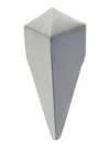 Rick Owens Metallic Ring With Pyramid Shaped Crystal In Brass And Hematite Man In Metallic