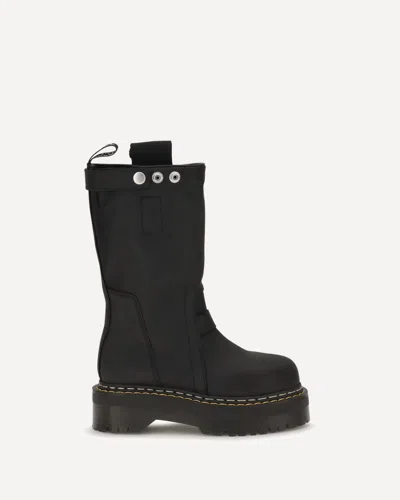 Rick Owens Quad Sole Pull On Boots In Black