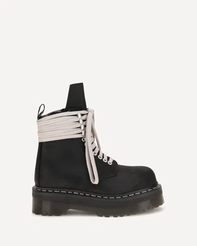 Rick Owens Quad Sole Steel Boots In Black