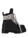 Rick Owens X Dr. Martens Quad Sole Steel Toe Leather Ankle Boots In Multi