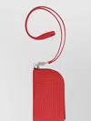 Rick Owens Quilted Calf Leather Wallet With Removable Strap In Red
