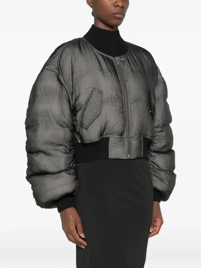 Rick Owens Quilted Cropped Jacket In Multi