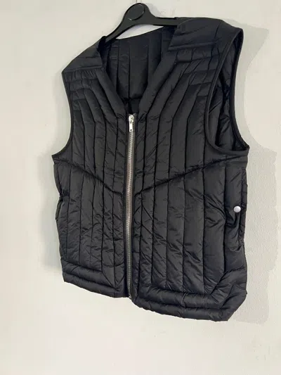 Pre-owned Rick Owens Quilted Down Gilet In Black
