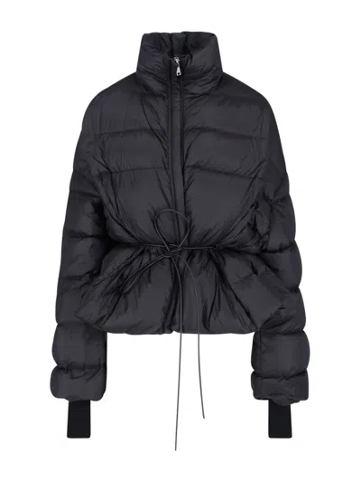 Rick Owens Quilted Down Jacket In Black