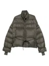 Rick Owens Quilted Drawstring Jacket In Green