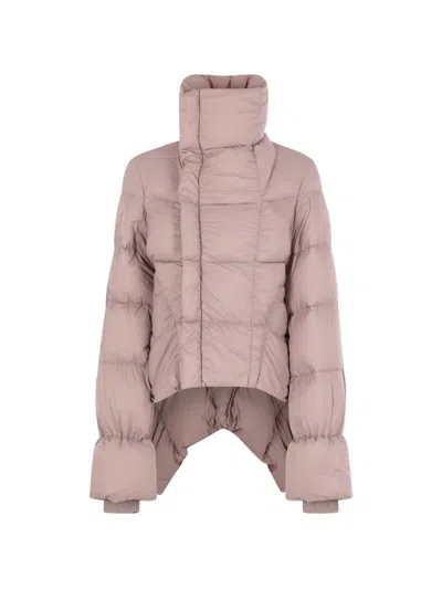 Rick Owens Quilted High-neck Jacket In Pink