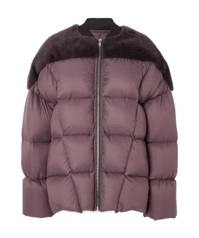 Rick Owens Quilted Padded Oversized Flight Jacket In Black