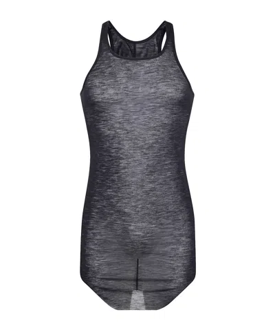 Rick Owens Racer-back Wool Vest In Black