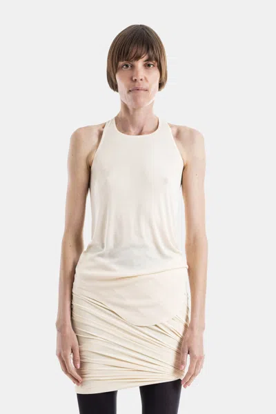 Rick Owens Racerback Design Tank Top In Neutral