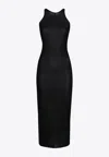 Rick Owens Drkshdw Ribbed Tank Midi Dress In Black