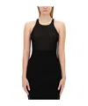 Rick Owens Basic Rib Tank Top In Black