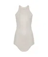 Rick Owens Hollywood Basic Ribbed Scoop Neck Tank Top In White