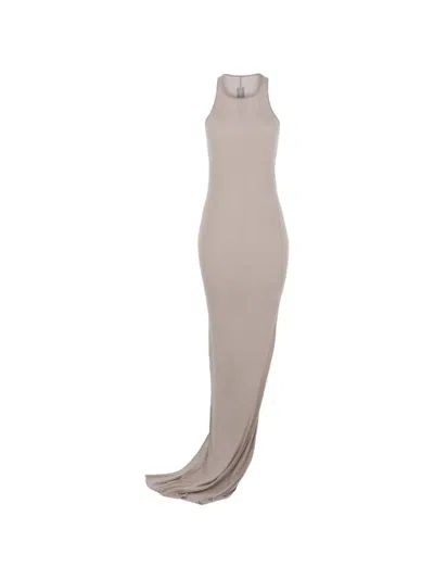 Rick Owens Racerback Sleeveless Dress In Neutral