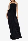 Rick Owens Black Concordians Bustier Unstable Maxi Dress In Black
