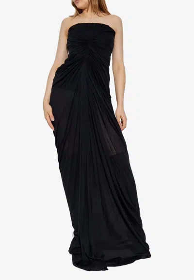 RICK OWENS RADIANCE BUSTIER DRAPED GOWN