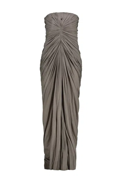 RICK OWENS RICK OWENS RADIANCE RUCHED DETAILED BUSTIER GOWN