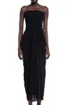 RICK OWENS RADIANCE RUCHED STRAPLESS BUSTIER DRESS