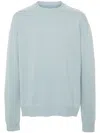 Rick Owens Raised-seam Side-slits Jumper In Blau