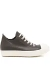 Rick Owens Khaki Concordians Low Sneaks Sneakers In Brown