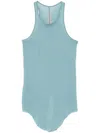 Rick Owens Raw-cut Hem Tank Top In 蓝色