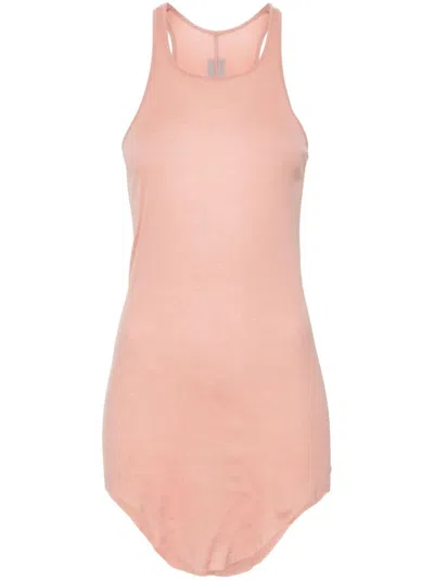 Rick Owens Raw-cut Longline Tank Top In Pink