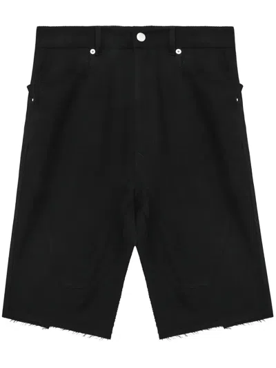 Rick Owens Raw-cut Midi Skirt In Black