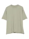 Rick Owens Raw-edge Cotton T-shirt In Green