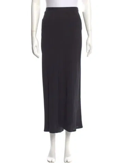 Pre-owned Rick Owens Raw-edge Trim Midi Length Skirt In Gray