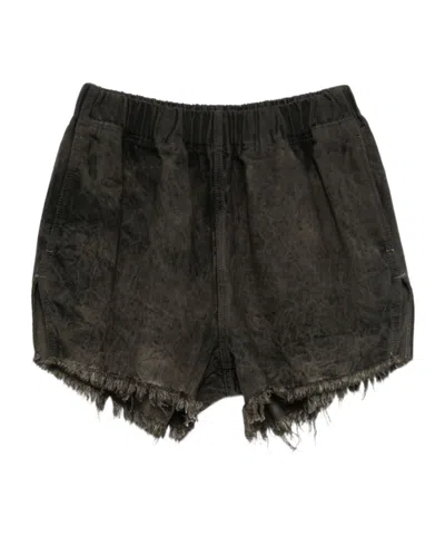Rick Owens Raw-hem Shorts In Black