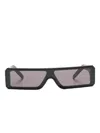 Rick Owens Rectangle-frame Sunglasses In Black