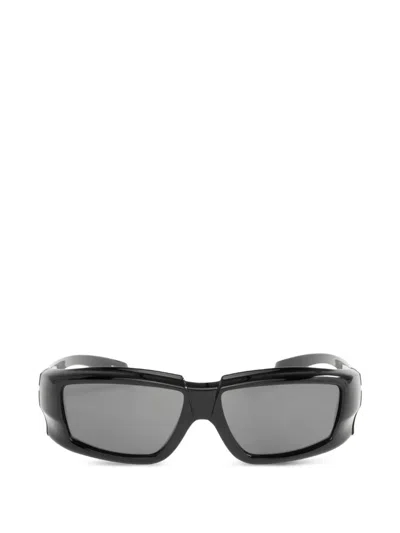 Rick Owens Rectangle-frame Sunglasses In Black