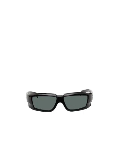 Rick Owens Rectangle-frame Sunglasses In Black