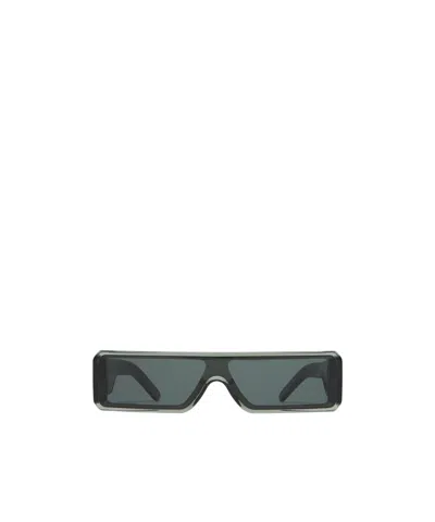 Rick Owens Rectangular Sunglasses In Green