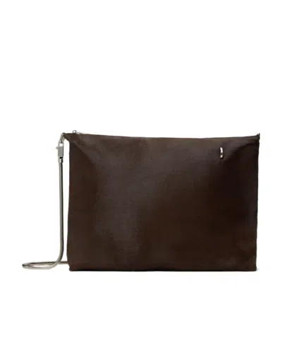 Rick Owens Rectangular Chain Shoulder Bag In Black