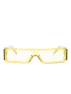 Rick Owens Rectangular-frame Sunglasses In Yellow