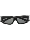 Rick Owens Rectangular-framed Sunglasses In Black